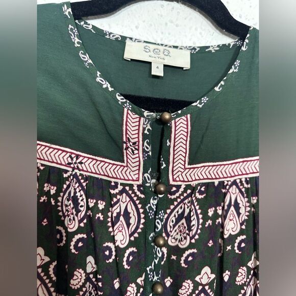 Sea New York Dark Green and Maroon Sailor Dress size 4 - Picture 7 of 11